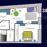 아파트 T2, Calme, 38 M2, Plein Centre, A 150 M Du Port.
